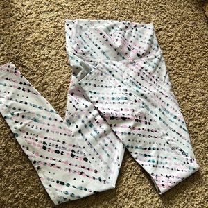 Fabletics Size S. White with Colorful cheetah leggings